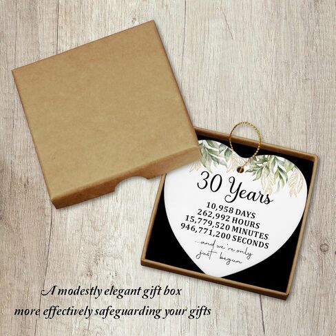 30th Anniversary Wedding Gifts for Couples Her Him Ceramic Ornament Keepsake Sign 30 Years Wedding Anniversary Romantic Gifts for Wife Husband Women in Saudi Arabia