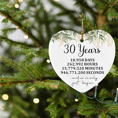 30th Anniversary Wedding Gifts for Couples Her Him Ceramic Ornament Keepsake Sign 30 Years Wedding Anniversary Romantic Gifts for Wife Husband Women in Saudi Arabia