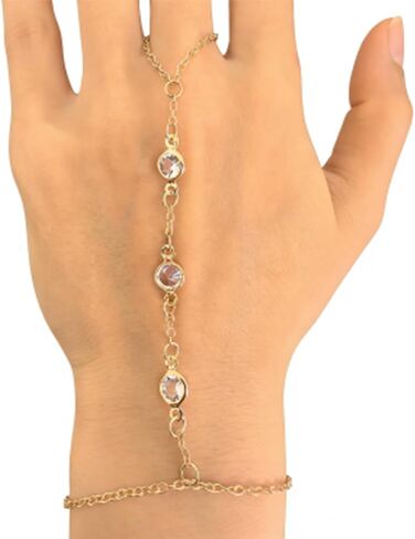 5PCS Hand Chain Bracelets for Women Ring Bracelet Adjustable Gold Bracelets Summer Jewelry Accessories for Women in Saudi Arabia