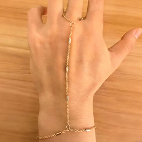 5PCS Hand Chain Bracelets for Women Ring Bracelet Adjustable Gold Bracelets Summer Jewelry Accessories for Women in Saudi Arabia