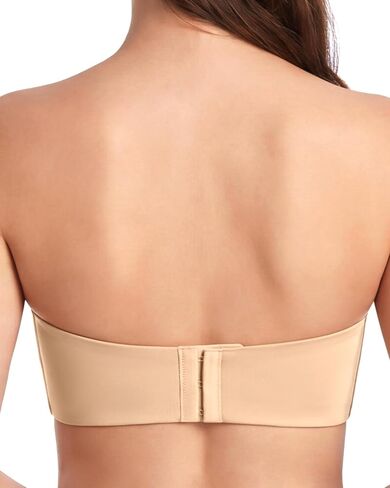 HSIA Strapless Bras for Women Push Up Seamless Underwire Padded Balconette Demi Convertible Bra for Small Busts Beige 38C in Saudi Arabia