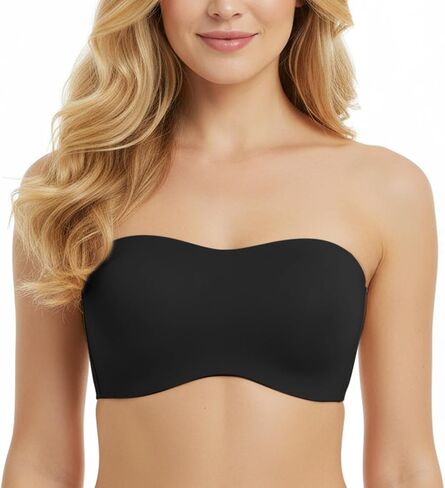 Strapless Bras for Women - Wireless Seamless, No Underwire - Full Coverage, Square Neck - Adjustable Supportive Bra in Saudi Arabia
