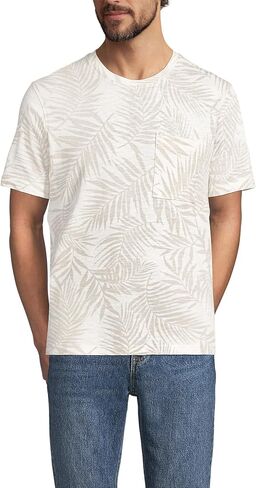 Lands' End Men's Short Sleeve Cotton Linen Tee in Saudi Arabia