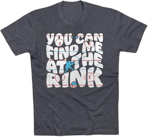 Hockey You Can Find Me at The Rink T-Shirt | Short Sleeve Baseball Tee | Youth & Adult Sizes in Kuwait