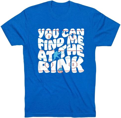 Hockey You Can Find Me at The Rink T-Shirt | Short Sleeve Baseball Tee | Youth & Adult Sizes in Kuwait