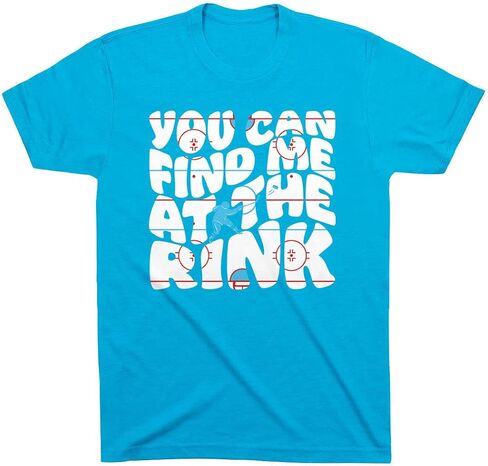 Hockey You Can Find Me at The Rink T-Shirt | Short Sleeve Baseball Tee | Youth & Adult Sizes in Kuwait