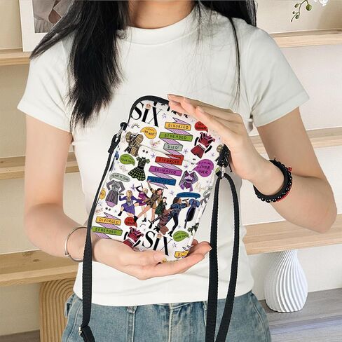 KEYCHIN Six Queen Crossbody Bag Six Queen Fans Gifts Six Queen Theatre Shoulder Bag Musical Six Queen Merch in Kuwait