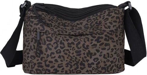 leopard cheetah print crossbody bag purse for women, animal print shoulder purse with lots of pockets, y2k cute everyday bags trendy with zipper, leopard accessories gifts | animal print in Saudi Arabia