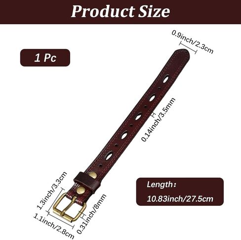Vintage Wide Cowhide Leather Print Pattern Cuff Bracelet Retro Adjustable Handmade Genuine Leather Wrap Wristband Bangle with Snap Button for Men Women Halloween Costume Party in Saudi Arabia