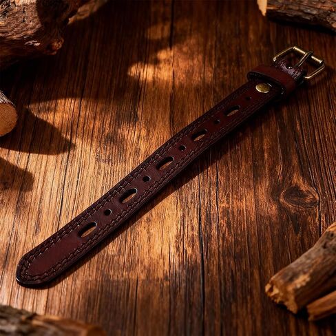 Vintage Wide Cowhide Leather Print Pattern Cuff Bracelet Retro Adjustable Handmade Genuine Leather Wrap Wristband Bangle with Snap Button for Men Women Halloween Costume Party in Saudi Arabia