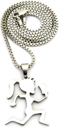 GWOOD Juggalette Pendant Necklace with 18 Inch Box Link Chain in Saudi Arabia