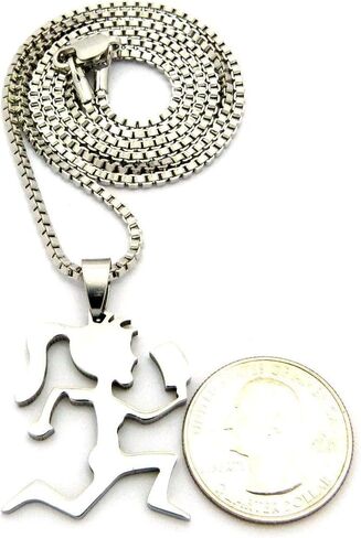 GWOOD Juggalette Pendant Necklace with 18 Inch Box Link Chain in Saudi Arabia