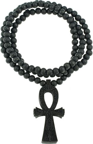 GWOOD Ankh Wood Pendant with Beaded Necklace in Saudi Arabia