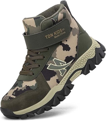 CERYTHRINA Kids Hiking Boots Boys Camouflage Hiking Shoes Warm Winter Snow Boots Anti-skid Adventure Trekking Shoes in Saudi Arabia