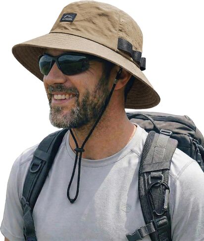 Hat Hut Mens Bucket Sun Hats, UPF 50+, Breathable Cooling Hat, Lightweight Bonnie for Outdoor Hiking Fishing in Saudi Arabia