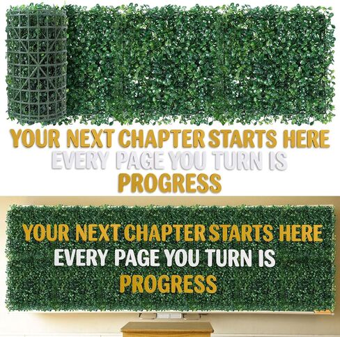 61 Pcs Artificial Grass Wall Panels for Classroom 10"x10" Boxwood Hedge Wall Panels with Letters Plant Motivational Classroom Greenery Backdrop for Back to School Blackboard Decoration in Saudi Arabia