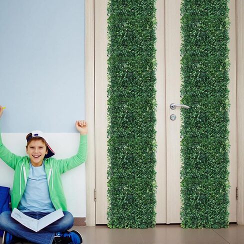 61 Pcs Artificial Grass Wall Panels for Classroom 10"x10" Boxwood Hedge Wall Panels with Letters Plant Motivational Classroom Greenery Backdrop for Back to School Blackboard Decoration in Saudi Arabia
