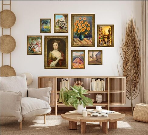 KTKDE 4x6 Picture Frame Set of 4, Ornate Vintage Gold Photo Frames with Real Glass 4 x 6 Antique Photo Frame for Wall Decor or Tabletop Display Retro Home Decor best gift in Saudi Arabia