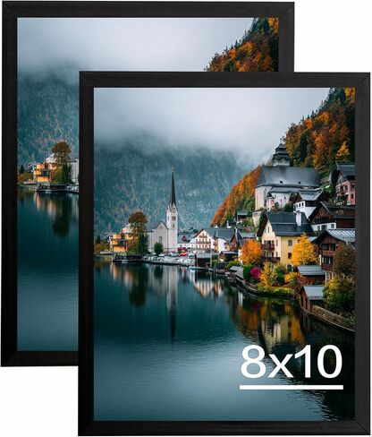 8x10 Picture Frames Set of 2, Black 8 x 10 Photo Frame with HD Plexiglas, Wall or Tabletop Display for Home and Office in Saudi Arabia