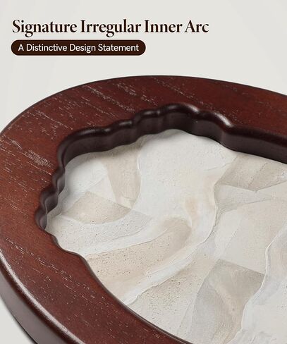Afuly 5x7 Oval Picture Frame Vintage Brown Photo Frames 5x7 Mid Century Modern Decor Picture Frames for Wall Hanging or Tabletop Living Room Decor Mothers Day Gift for Women Mom in Saudi Arabia