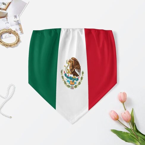 Mexico Flag Pattern Women's Sexy Bustier Strapless Sleeveless Crop Tube Top Bandeau M in Kuwait