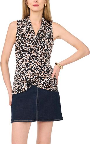 Vince Camuto Women's Front Cross Over Wrap Sleeveless Tank Top in Saudi Arabia