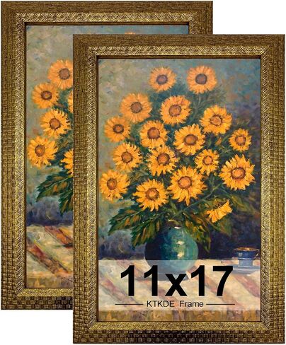 KTKDE 4x6 Picture Frame Set of 4, Ornate Vintage Gold Photo Frames with Real Glass 4 x 6 Antique Photo Frame for Wall Decor or Tabletop Display Retro Home Decor best gift in Saudi Arabia