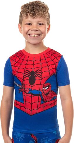 طقم قميص وبنطلون بأكمام قصيرة من Marvel Spider-Man للأولاد in Kuwait