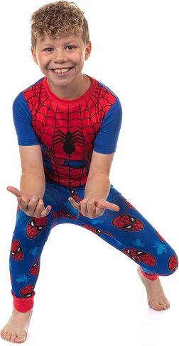 طقم قميص وبنطلون بأكمام قصيرة من Marvel Spider-Man للأولاد in Kuwait