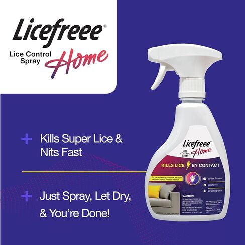 علاج قمل الرأس من شركة Tec Labs Licefreee Home للأثاث، غير ملطخ، 16 أونصة سائلة in Kuwait