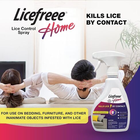 علاج قمل الرأس من شركة Tec Labs Licefreee Home للأثاث، غير ملطخ، 16 أونصة سائلة in Kuwait
