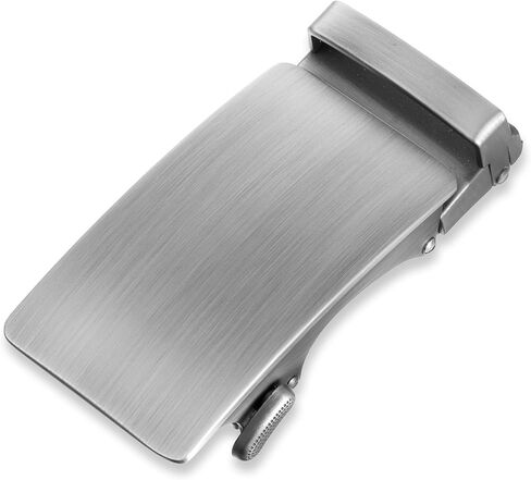 QfwdfcTrenz 35mm Ratchet Belt Buckle Only for 1 3/8 Slide Belt Strap Automatic Leather Belts Buckle Replacement, Matte Silver in Saudi Arabia