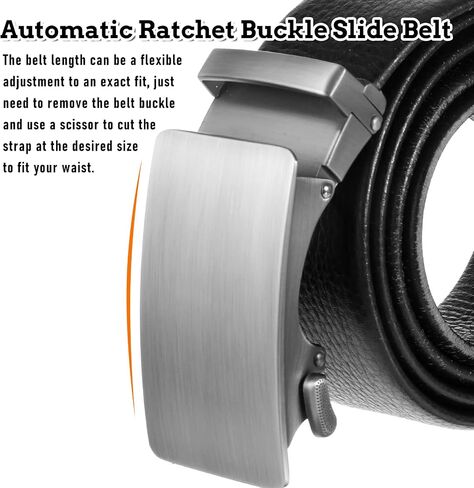 QfwdfcTrenz 35mm Ratchet Belt Buckle Only for 1 3/8 Slide Belt Strap Automatic Leather Belts Buckle Replacement, Matte Silver in Saudi Arabia