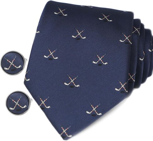 Animal Pattern Necktie And Cufflinks Set Microfiber Jacquard Novelty Men Ties and Matching Fabric Cufflinks Gift Set in Kuwait
