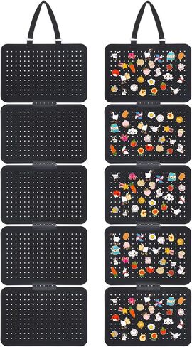 Hanging Enamel Pin Collection Display Panel, Detachable Brooch Pin Pages with 5 Loose leaf Board Pieces Badge Collection Display Holder Enamel Pin Organizer Display Case at Least 180 Pins in Saudi Arabia
