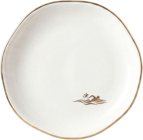 InnoBeta Swimming Swimmer Gifts Ring Dish ofr Women, Teen Girls, Coach, 4.75" Handcrafted Ceramic Ring Dish with Gold Trim, Decorative Trinket Dish for Birthday, Christmas in Saudi Arabia