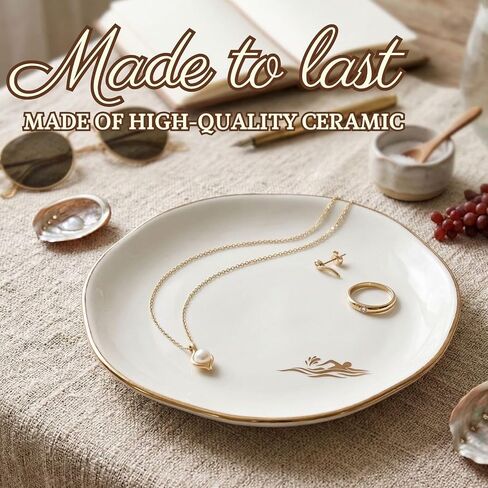 InnoBeta Swimming Swimmer Gifts Ring Dish ofr Women, Teen Girls, Coach, 4.75" Handcrafted Ceramic Ring Dish with Gold Trim, Decorative Trinket Dish for Birthday, Christmas in Saudi Arabia