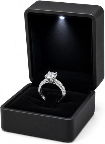 LED Ring Box with Upright Display – Luxury Light Up Ring Box for Engagement, Proposal, Wedding & Gifts. in Kuwait