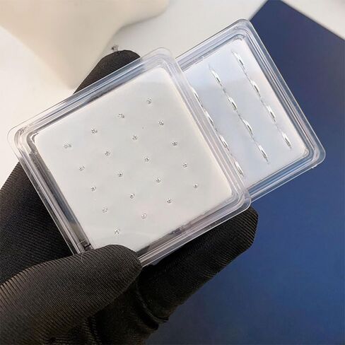 4 Pack Nose Studs Organizer Box Portable Small Jewelry Tray Earring Holder Case Storage Insert Display Tray for Nose Rings Studs Nostrial Piercing Pin Body Jewerly Nose Ring Bone Screw in Saudi Arabia