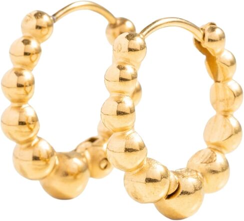 Endless Hoops - classic earrings, Gold, hypoallergenic, all-day comfort for sensitive ears, in Kuwait