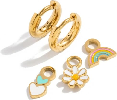 Endless Hoops - classic earrings, Gold, hypoallergenic, all-day comfort for sensitive ears, in Kuwait