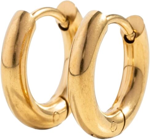 Endless Hoops - classic earrings, Gold, hypoallergenic, all-day comfort for sensitive ears, in Kuwait