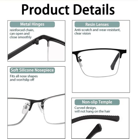 Photochromic Progressive Multifocus Reading Glasses Transition Sunglasses UV Readers Blue Light Blocking Multifocal 2.5x in Saudi Arabia