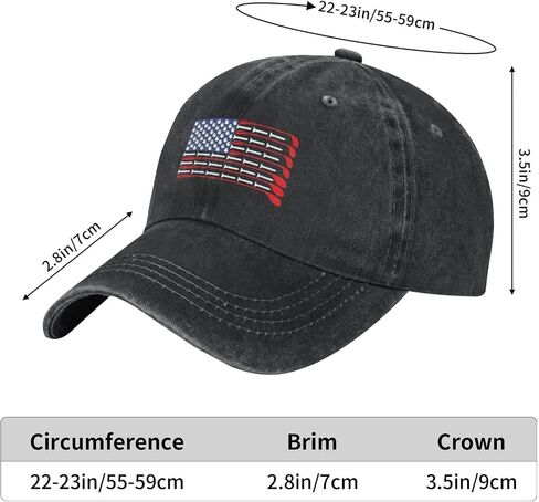 American Flag Golf Baseball Cap for Men Women,Adjustable Golfing Hat,Washed Vintage Cotton Denim Distressed Hat,Golf Gifts in Saudi Arabia