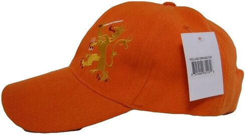 Holland Netherlands Country Letters Flag Orange Hat Cap 3D Embroidered in Saudi Arabia