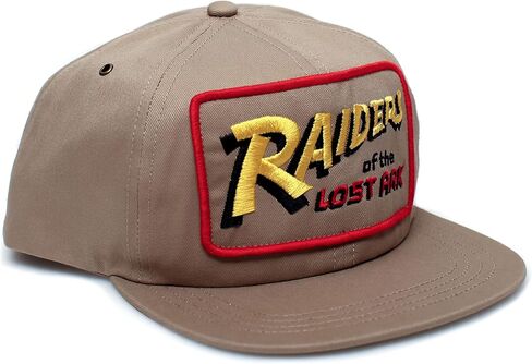 Raiders of The Lost Ark Flat Bill Hat Movie Crew Cap Adult Khaki in Saudi Arabia