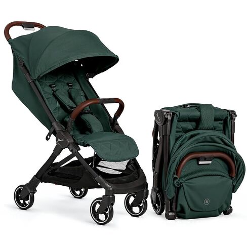 Silver Cross Clic Compact Stroller – Lightweight Travel Stroller for Newborn to Toddler (Birth to 55 lbs), One-Hand Fold, Lie-Flat Seat, Airplane Cabin Approved, UPF50+ Canopy (Space) in Kuwait