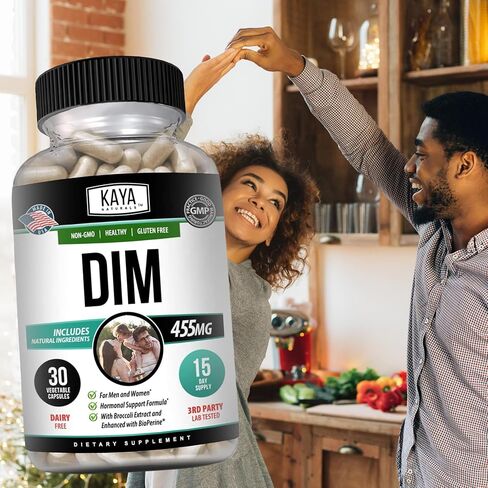 كايا ناتشورالز DIM Ultra (30 كبسولة) | ملحق DIM للنساء والرجال | كبسولات نباتية بخلاصة البروكلي والبيوبيرين | مكمل عشبي لدعم الهرمونات وحب الشباب وانقطاع الطمث والبروستاتا in Kuwait