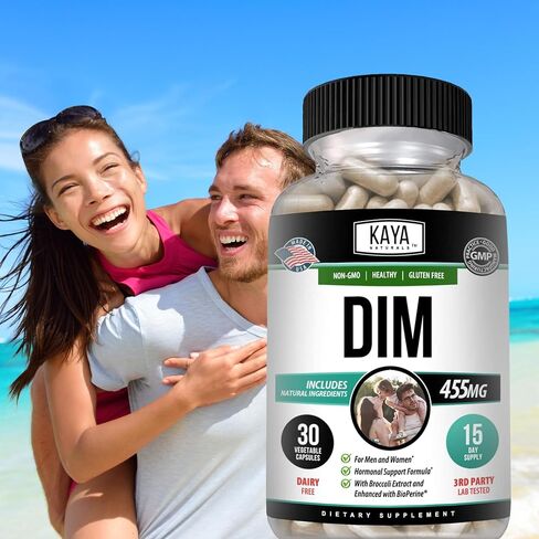 كايا ناتشورالز DIM Ultra (30 كبسولة) | ملحق DIM للنساء والرجال | كبسولات نباتية بخلاصة البروكلي والبيوبيرين | مكمل عشبي لدعم الهرمونات وحب الشباب وانقطاع الطمث والبروستاتا in Kuwait