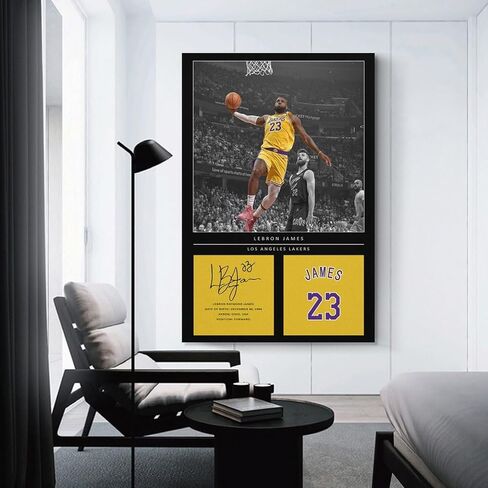 lebron james Basketball Star Wall Art Canvas Poster Unframed 12x18 inch (30x45cm) Poster for Home, Office, Office, Gym Wall Decor in Saudi Arabia
